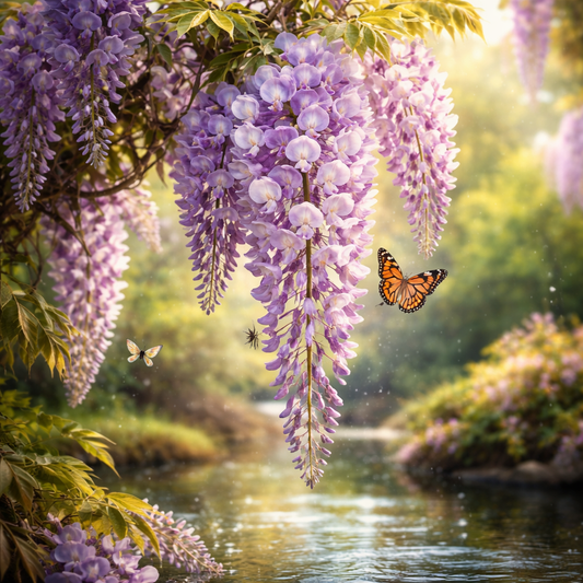 Diamond Art 16x16 Flower Wisteria