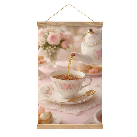 Linen Canvas Wall Tea Party