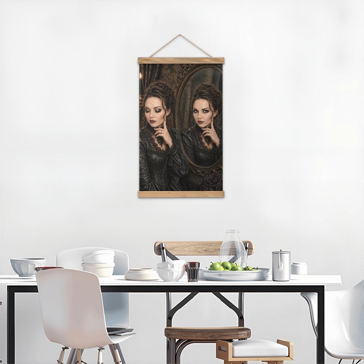 Linen Canvas Wall Art Mirror Mirror