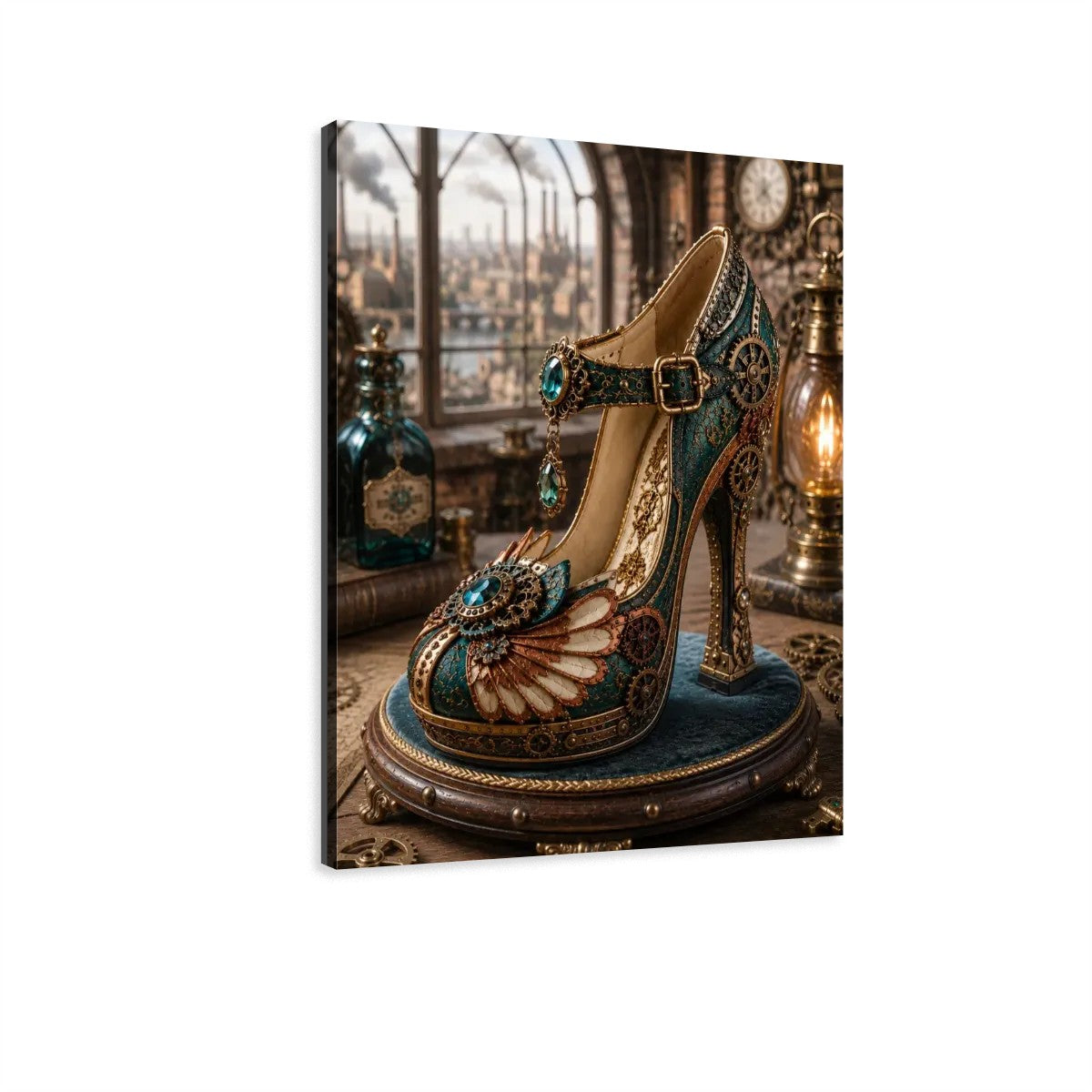Canvas Prints Wall Art Steampunk Heel Feathers