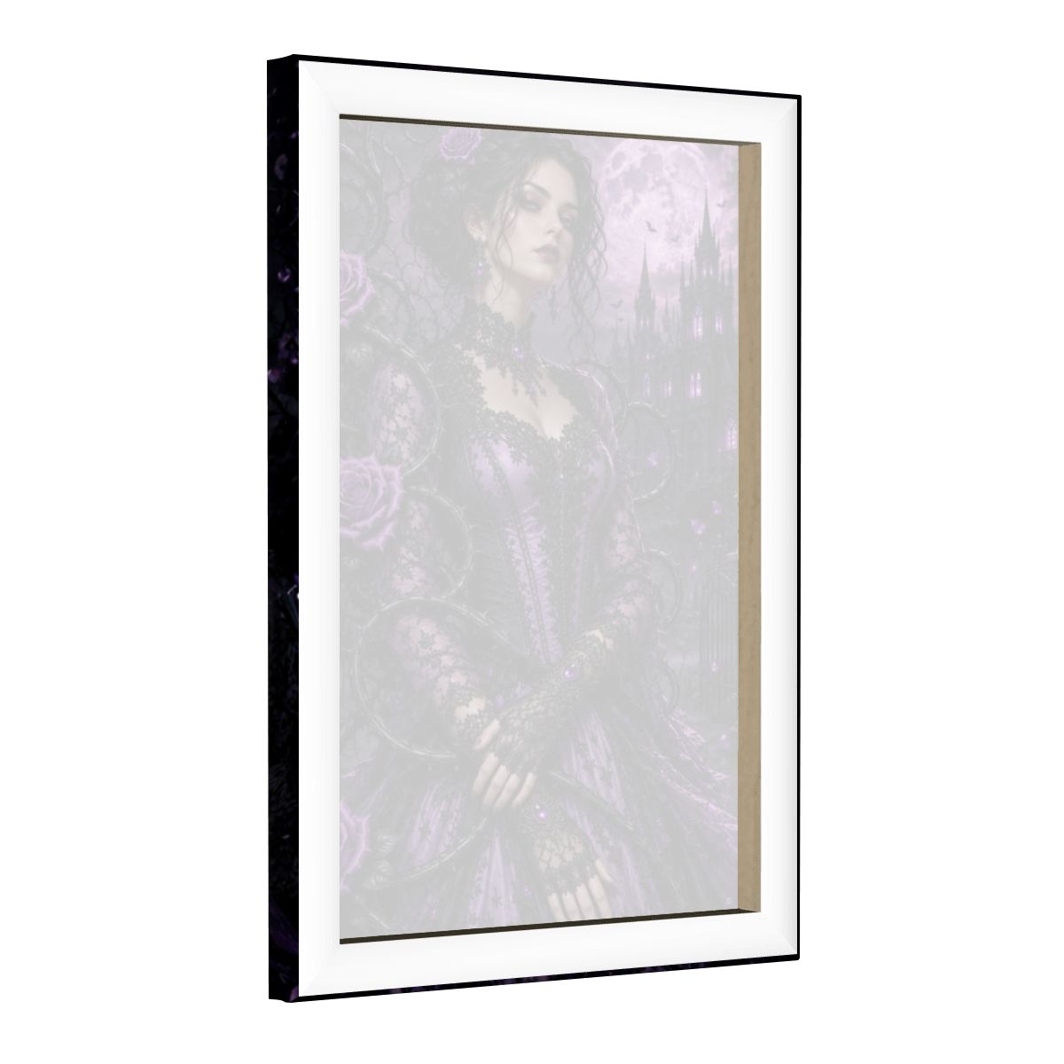 Framed Canvas Painting Gothic Halloween Woman with Vine (Made in the USA)
