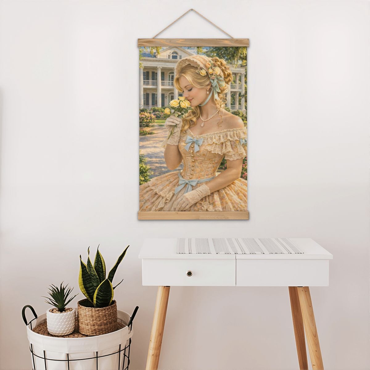 Linen Canvas Wall Art Civil War Flower