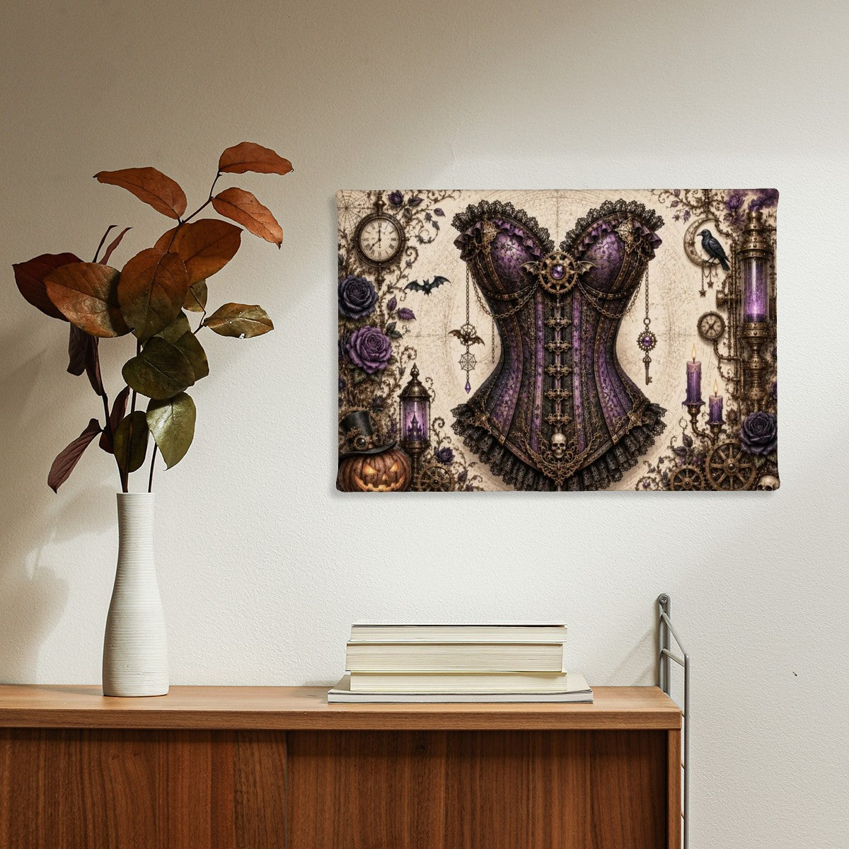 Small Canvas Prints Wall Art Decor Halloween Steampunk Corset