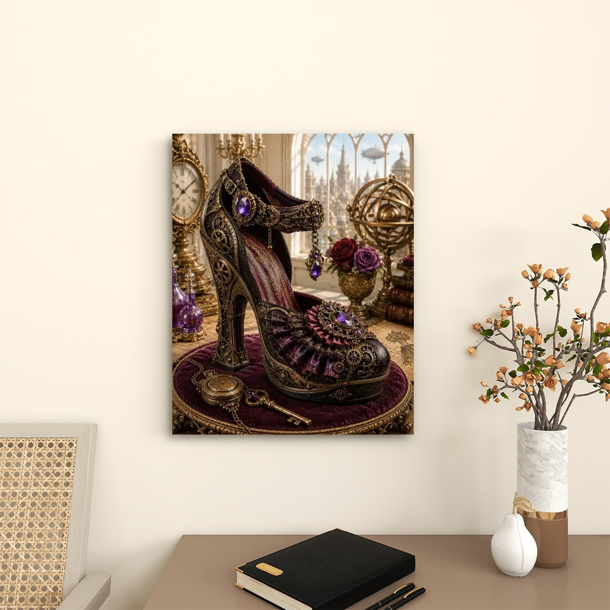 Canvas Prints Wall Art Steampunk Heel Violet