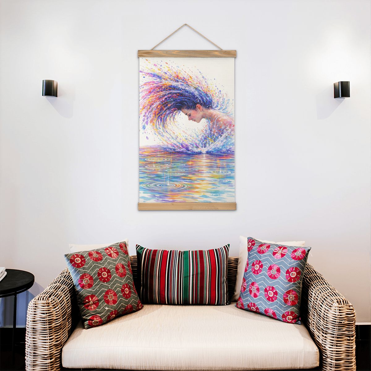 Linen Canvas Wall Art Rainbow of Life