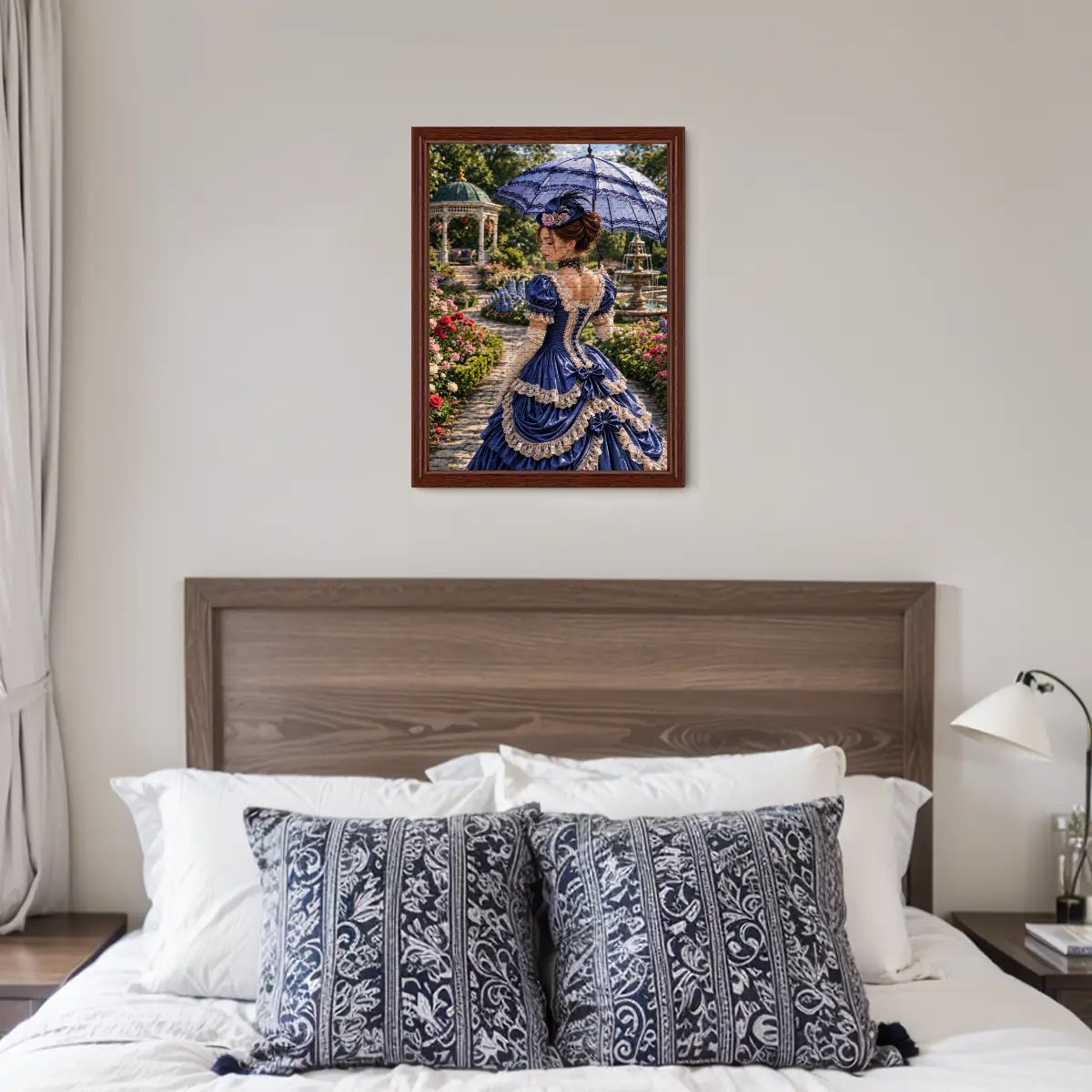 Wooden Jigsaw Puzzles 500 pcs Victorian Woman in Blue Dress