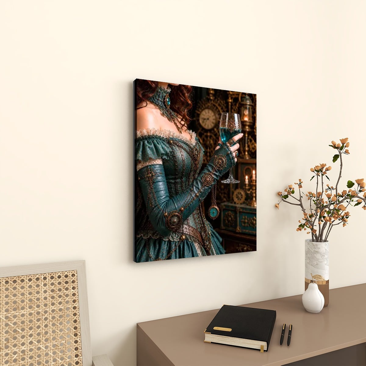Canvas Prints Wall Art  Steampunk Wine
