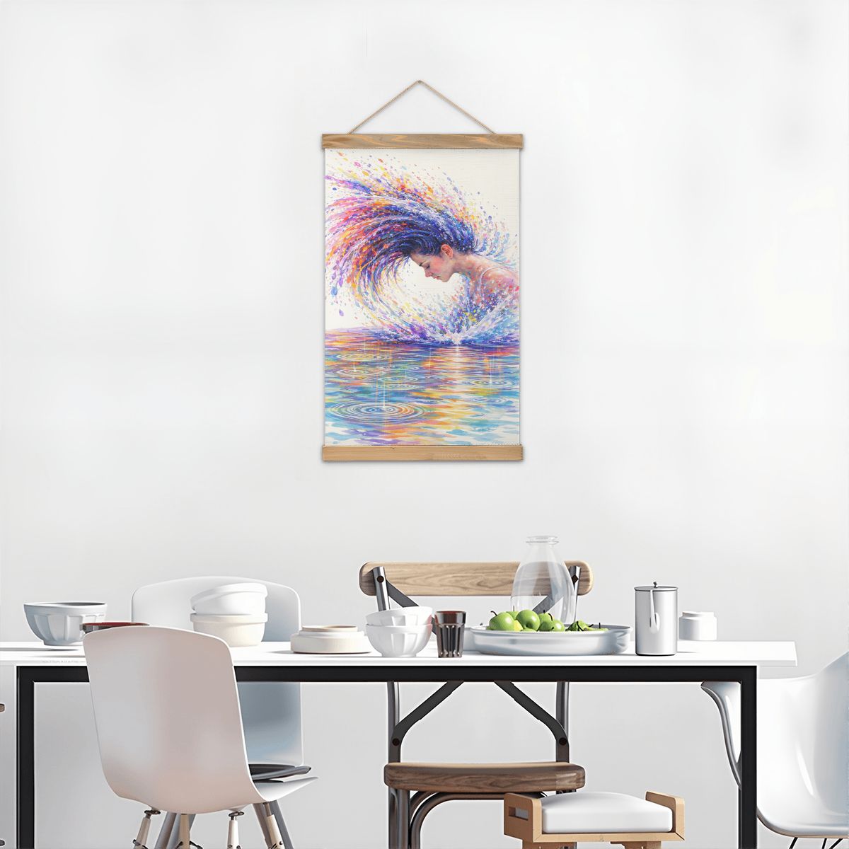 Linen Canvas Wall Art Rainbow of Life