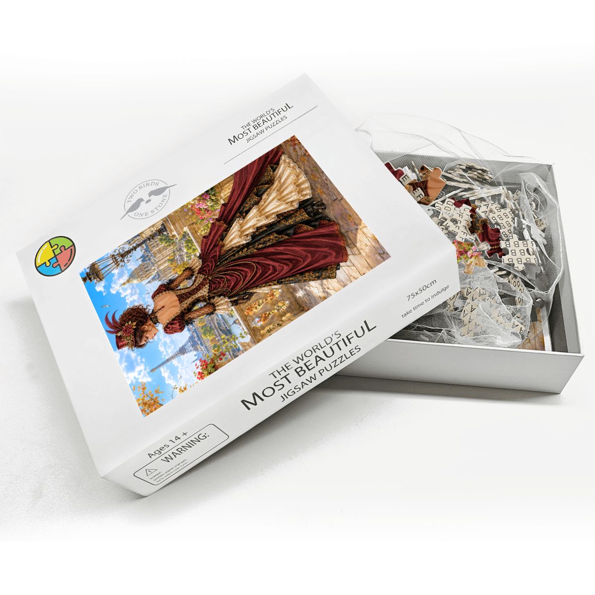 Wooden Jigsaw Puzzles 1000 pcs Steampunk Victorian Woman Maroon and Brown