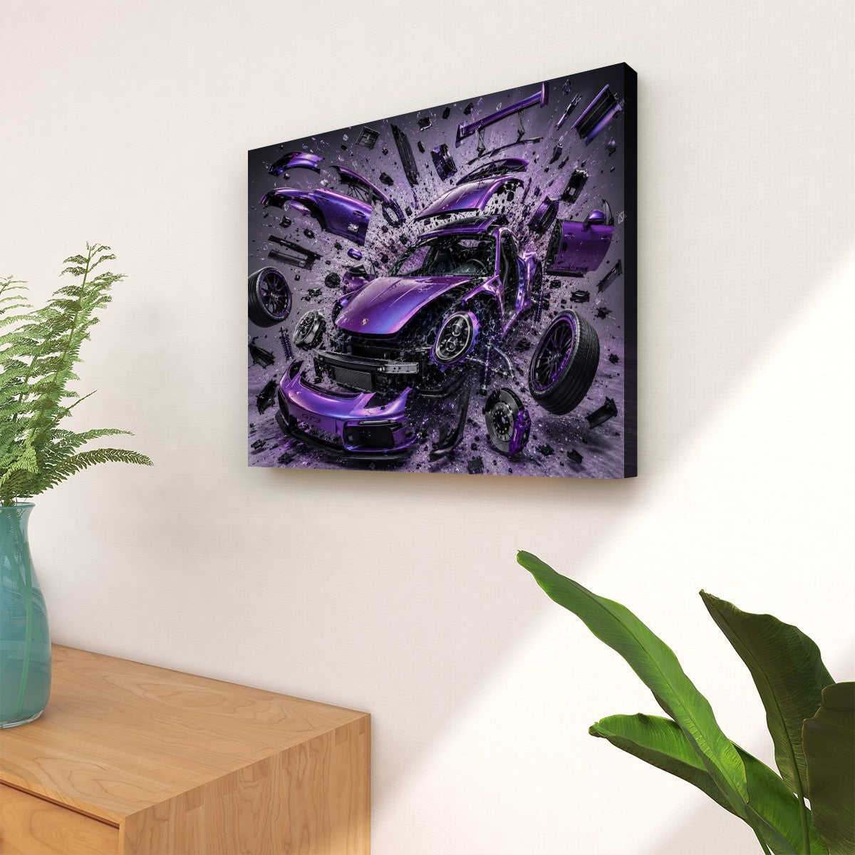 Canvas Prints Wall Art Porsche Purple Pearlescent