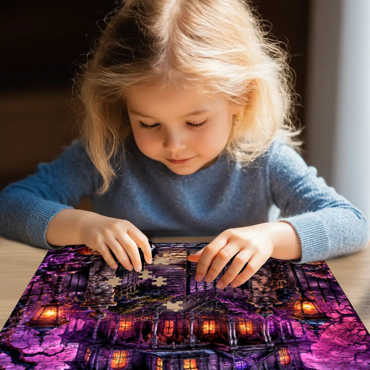 Wooden Jigsaw Puzzles 500 pcs Haunted House