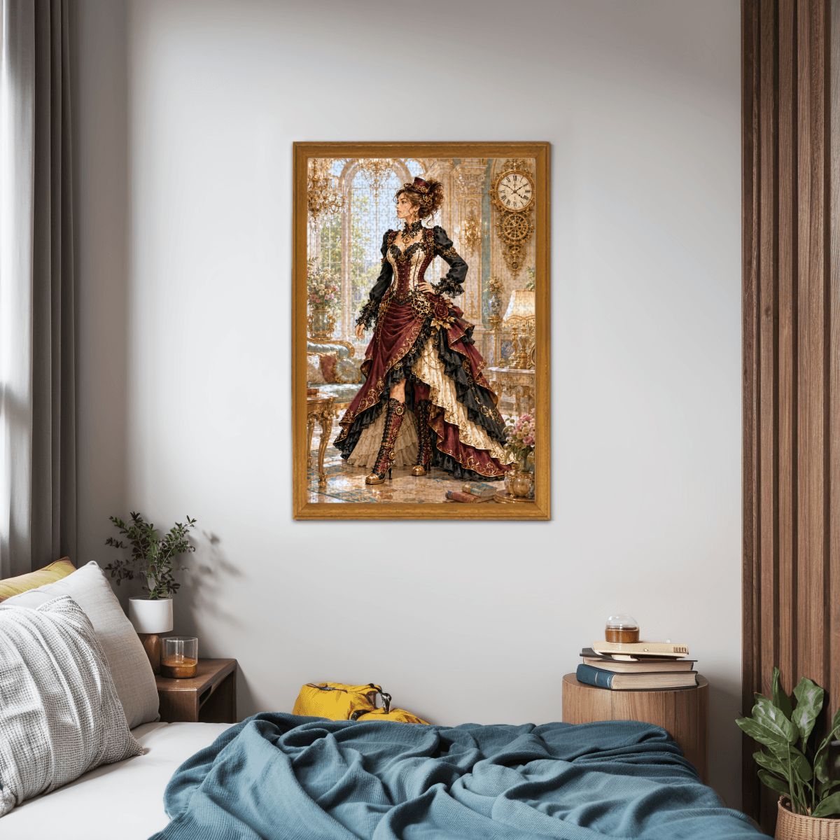 Wooden Jigsaw Puzzles 1000 pcs Steampunk Victorian Woman Fall Red