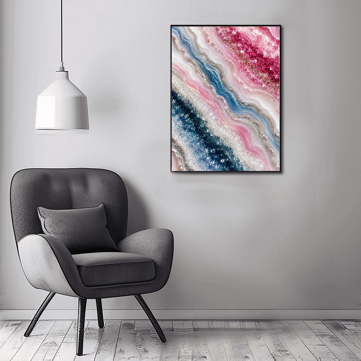 Diamond Art Painting 12x16 Geode Pink