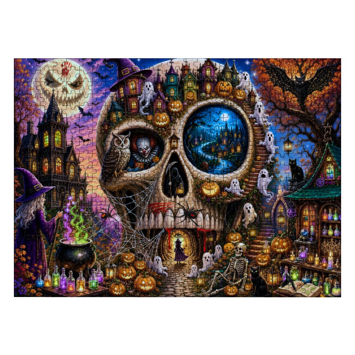 1000pcs Wooden Jigsaw Puzzles  (Made in USA) Halloween Nonsense