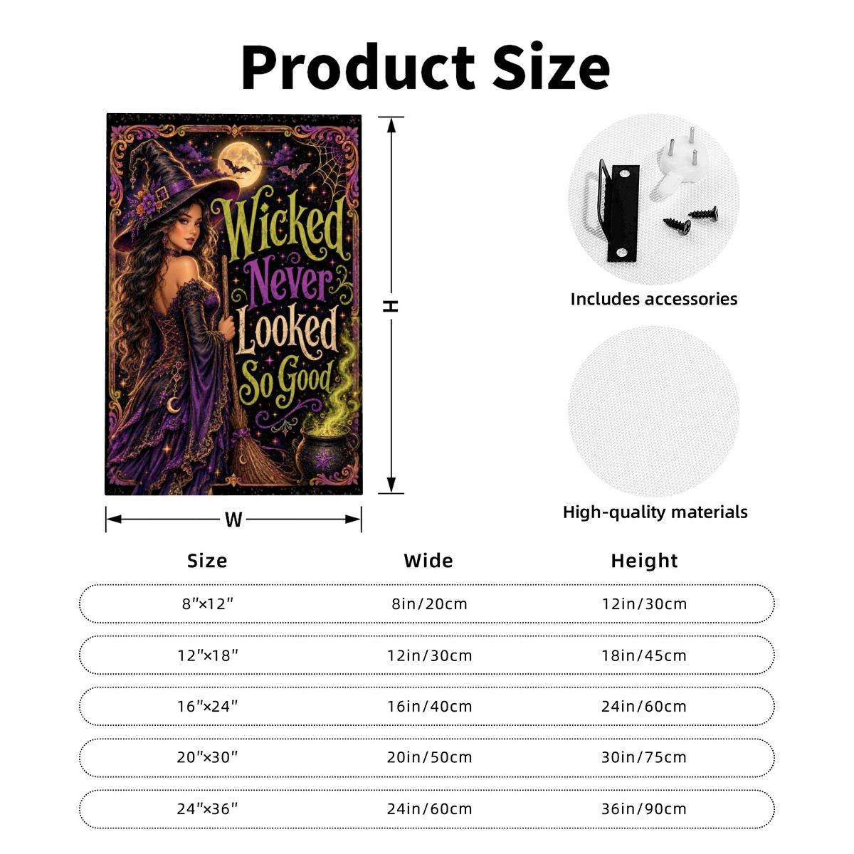 Framed Canvas Painting Wicked (Made in USA)