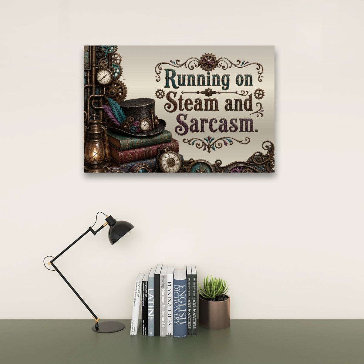 Canvas Prints Wall Art Steampunk Running on Steam