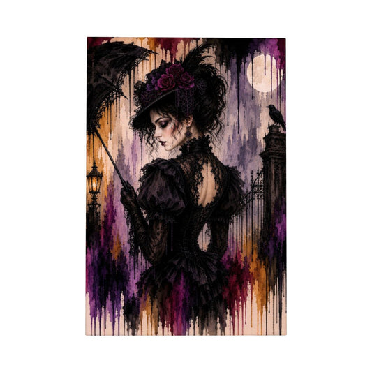 Canvas Prints Wall Art Gothic Women Drip Art