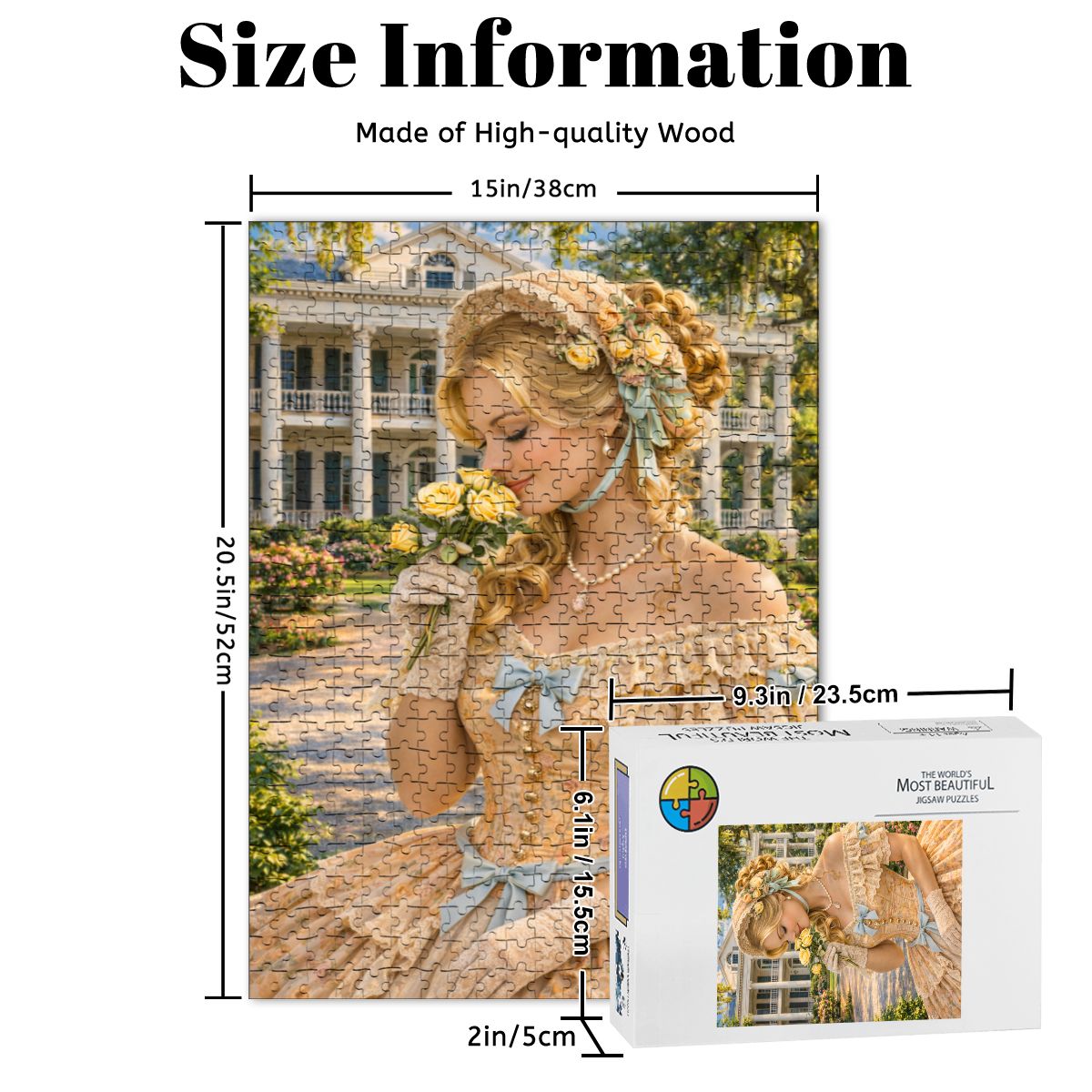 Wooden Jigsaw Puzzles 500 pcs Civil War Woman on Plantation