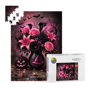 Wooden Jigsaw Puzzles 500 pcs Pink Flower Vase
