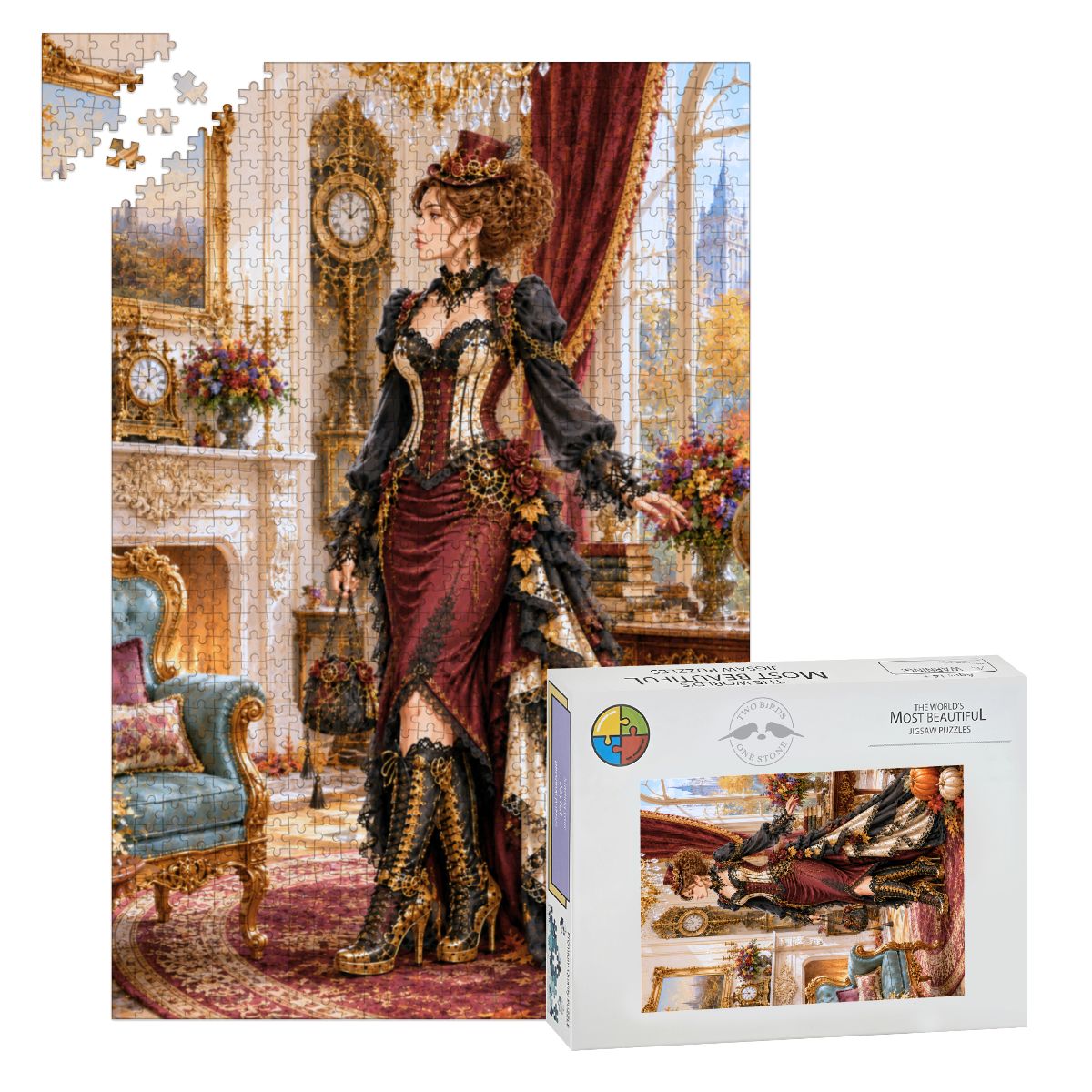 Wooden Jigsaw Puzzles 1000 pcs Fall Steampunk Victorian Woman