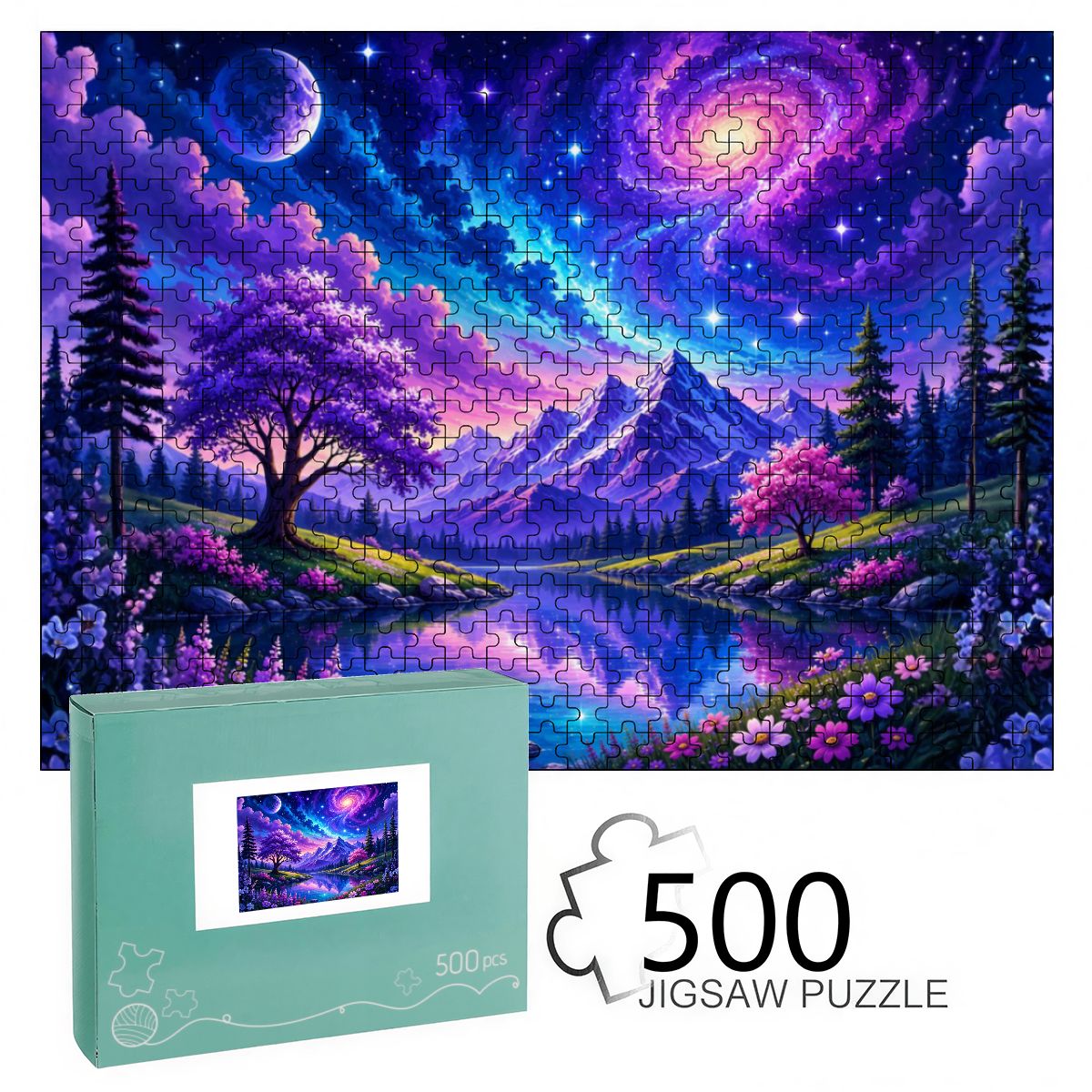 500pcs Wooden Jigsaw Puzzles (Made in USA) Halloween Ethereal Night