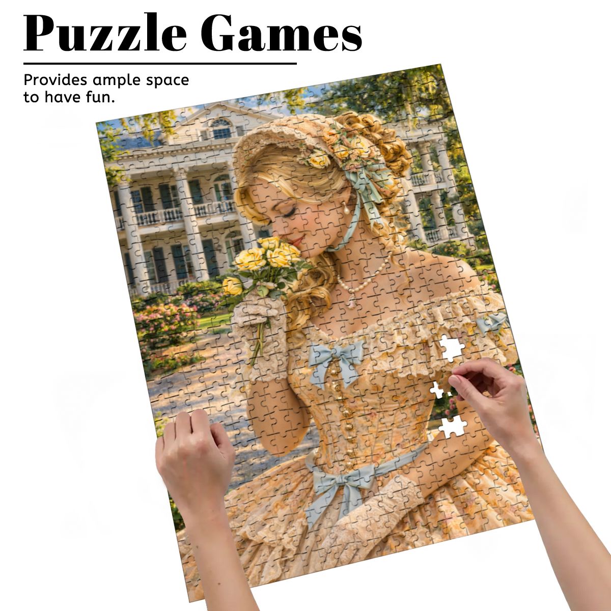 Wooden Jigsaw Puzzles 500 pcs Civil War Woman on Plantation