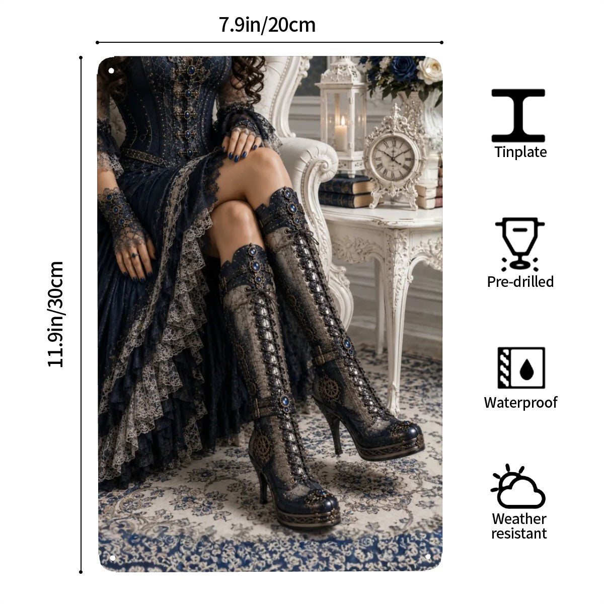Tin Sign (Made in USA) Steampunk Boots