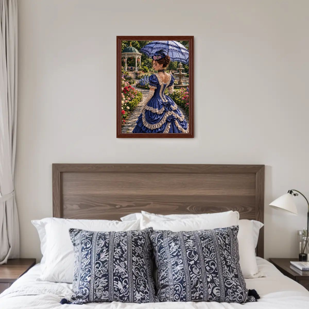 Wooden Jigsaw Puzzles 500 pcs Victorian Woman in Blue Dress 1900's