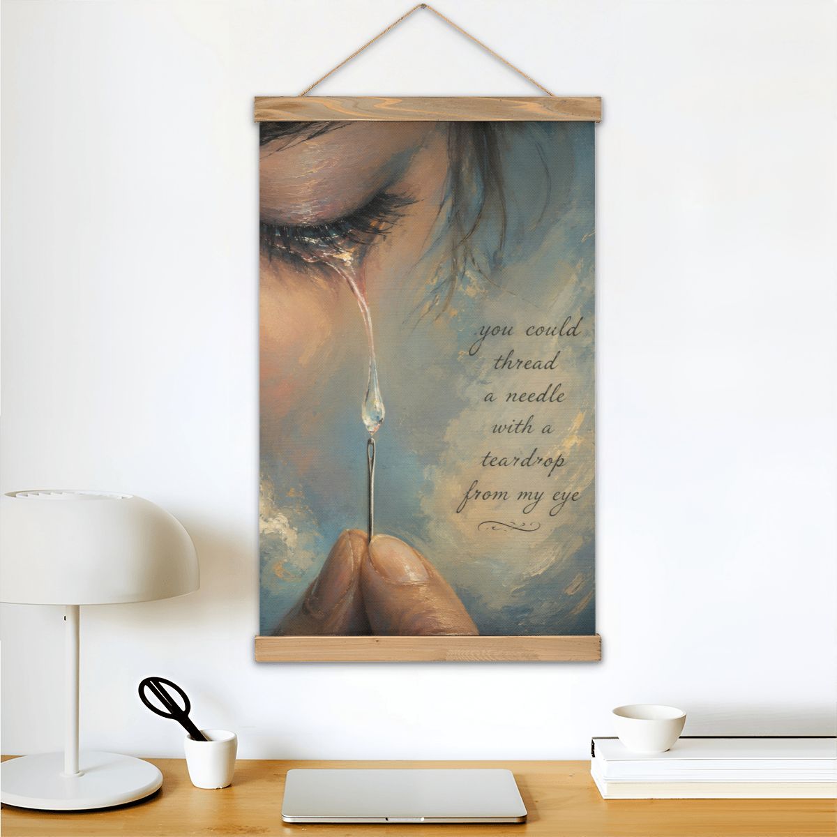 Linen Canvas Wall Art Teardrop
