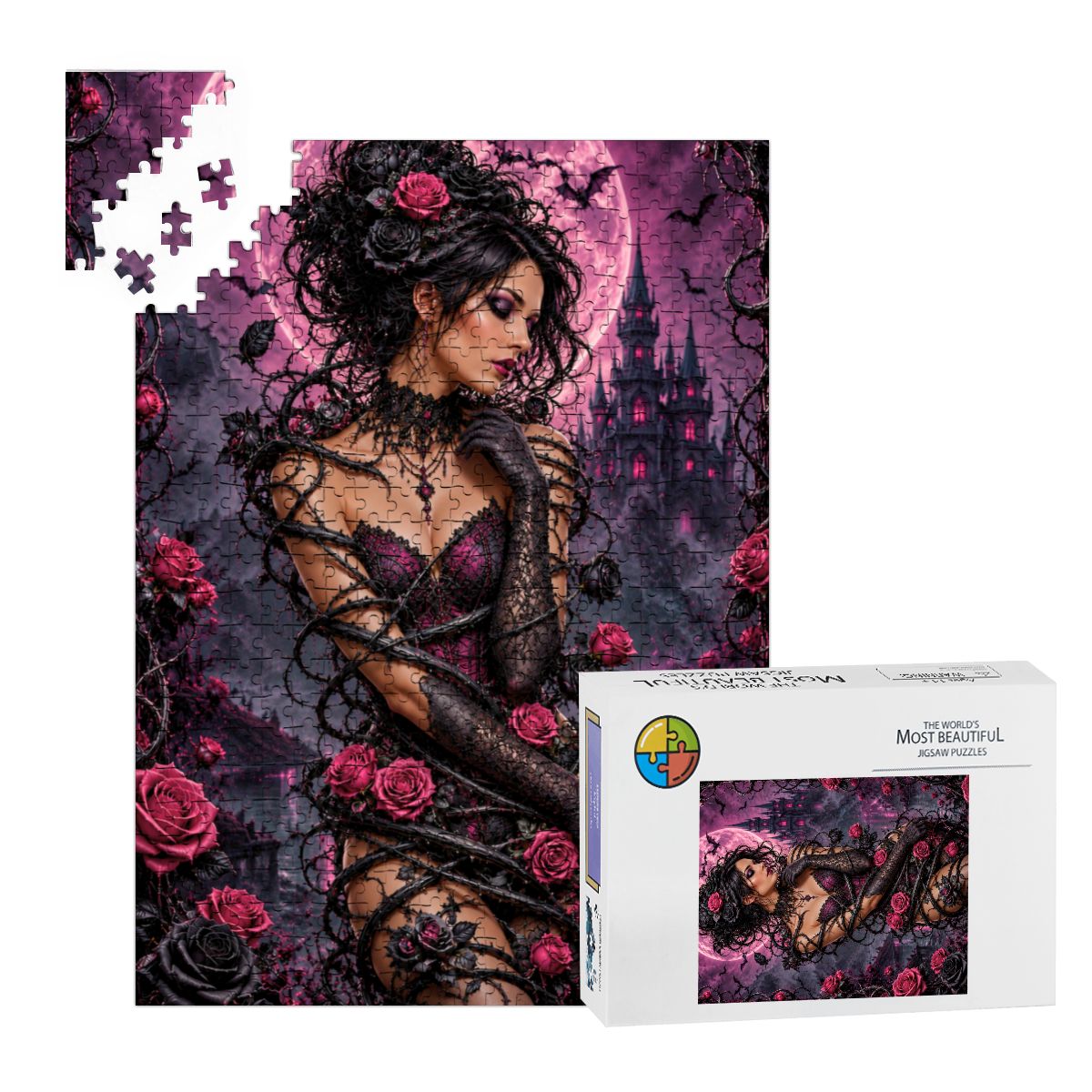 Wooden Jigsaw Puzzles 500 pcs Gothic Rose Vine