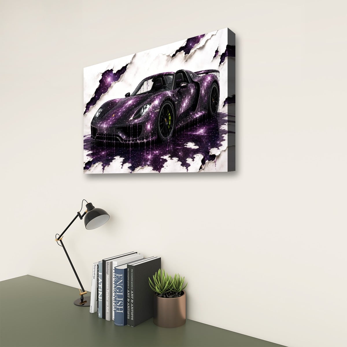 Canvas Prints Wall Art Galaxy Porsche 918