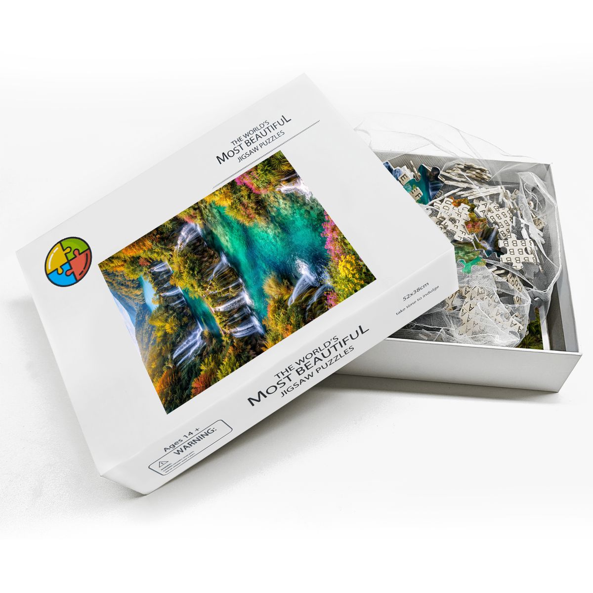 Wooden Jigsaw Puzzles 500 pcs Puzzle Plitvice Lakes waterfall Croatia