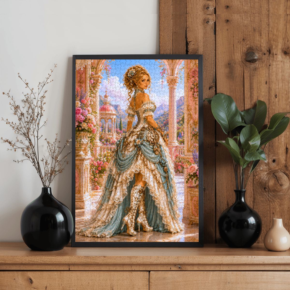 Wooden Jigsaw Puzzles 1000 pcs Steampunk Victorian Woman Light Teal