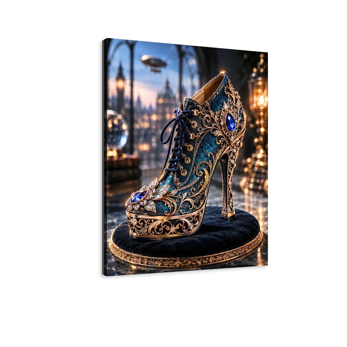 Canvas Prints Wall Art Steampunk Heel Bright Blue