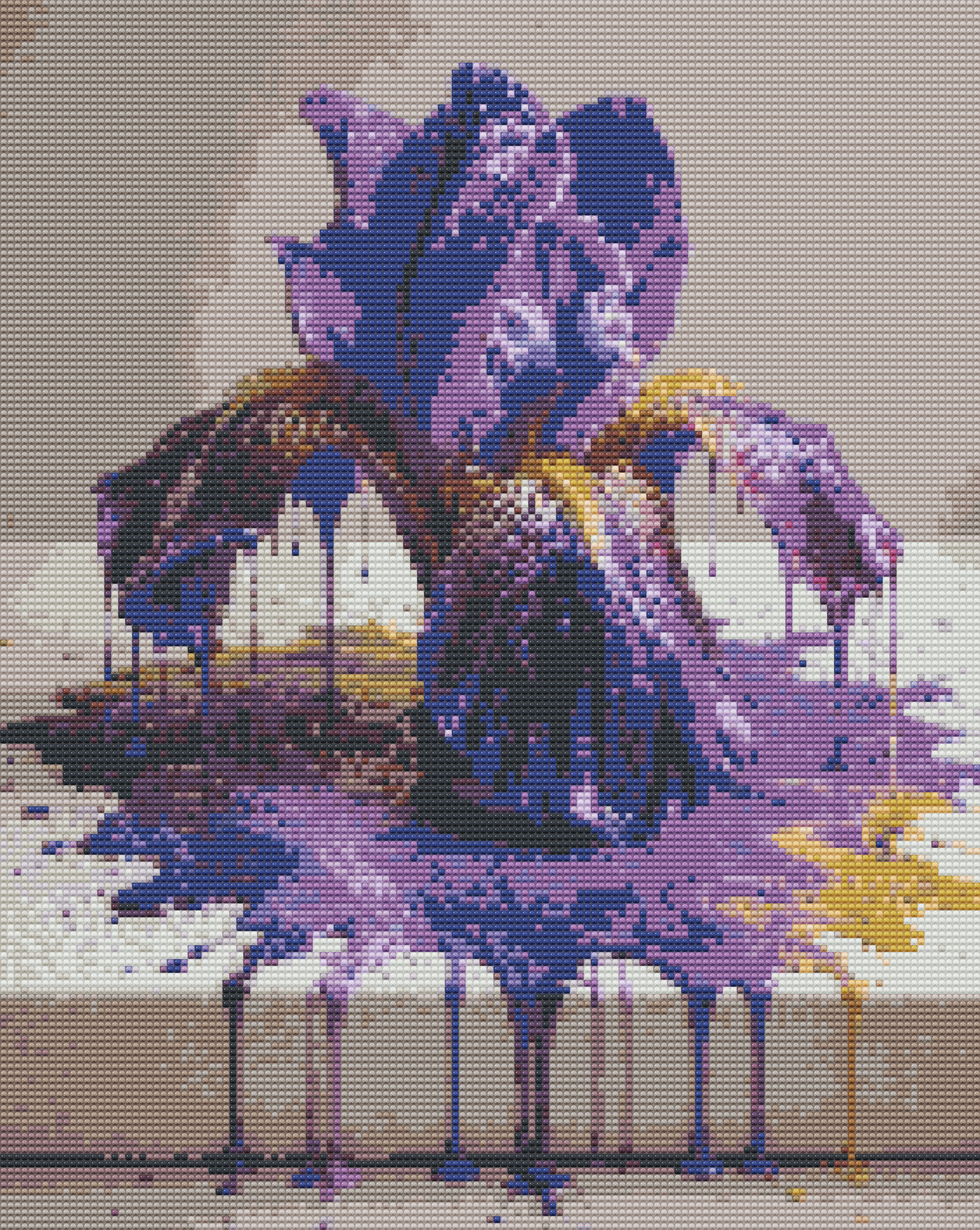 Purple Drip Art Iris