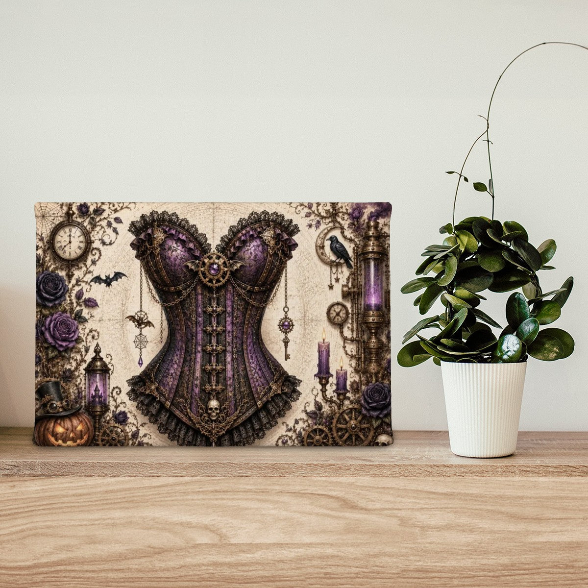 Small Canvas Prints Wall Art Decor Halloween Steampunk Corset