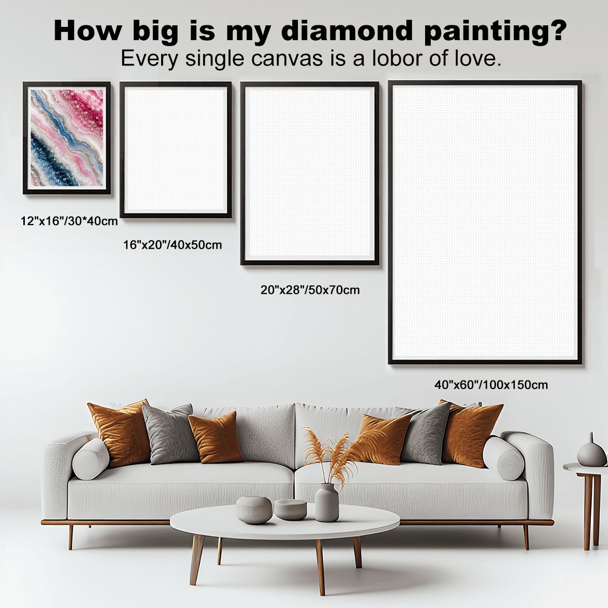 Diamond Art Painting 12x16 Geode Pink