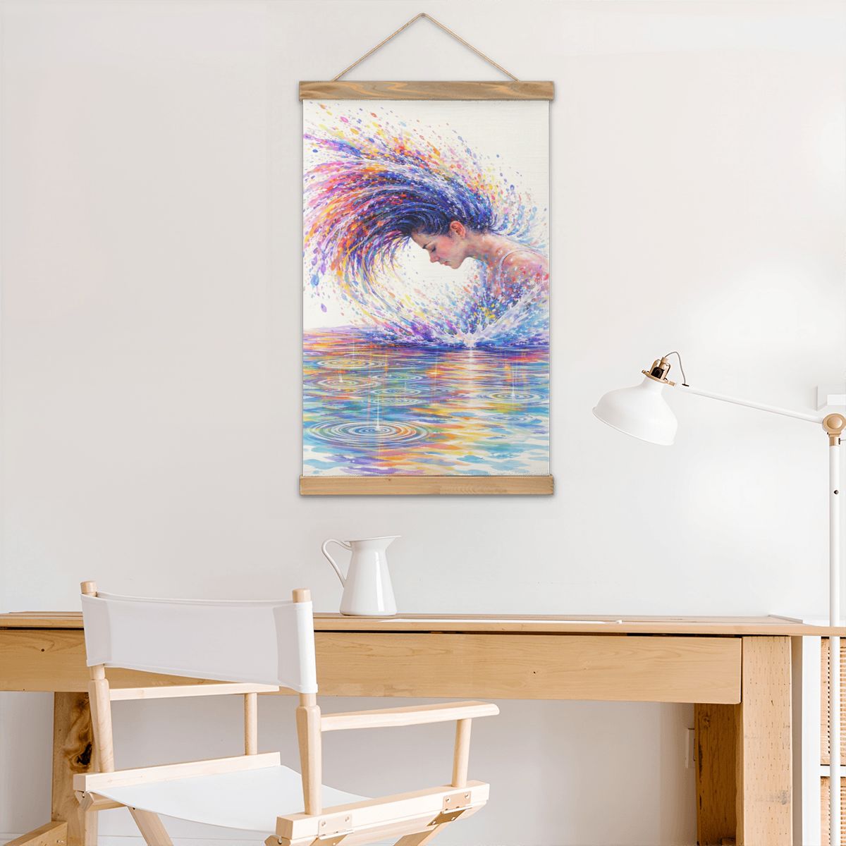 Linen Canvas Wall Art Rainbow of Life