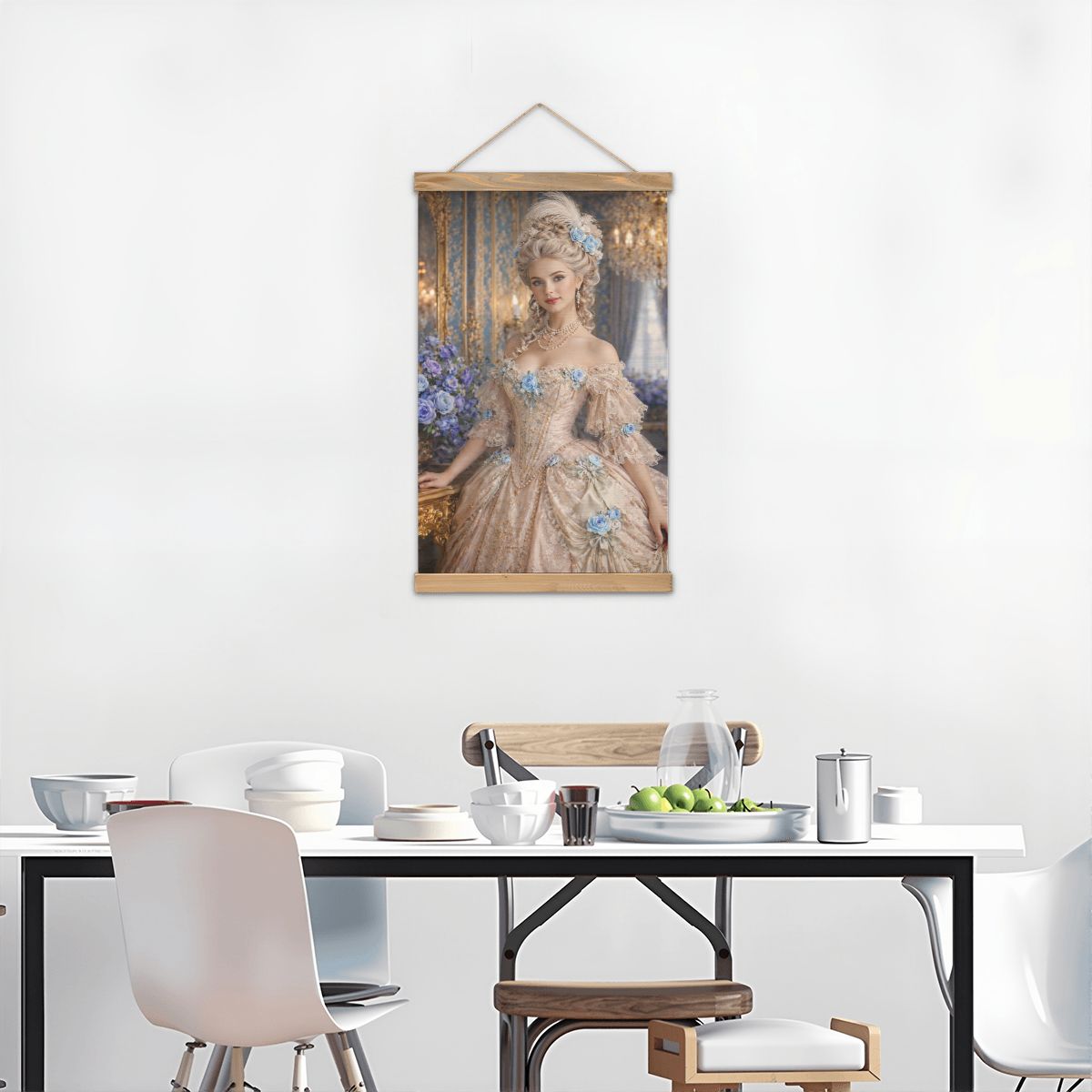 Linen Canvas Wall Art Baroque Beauty