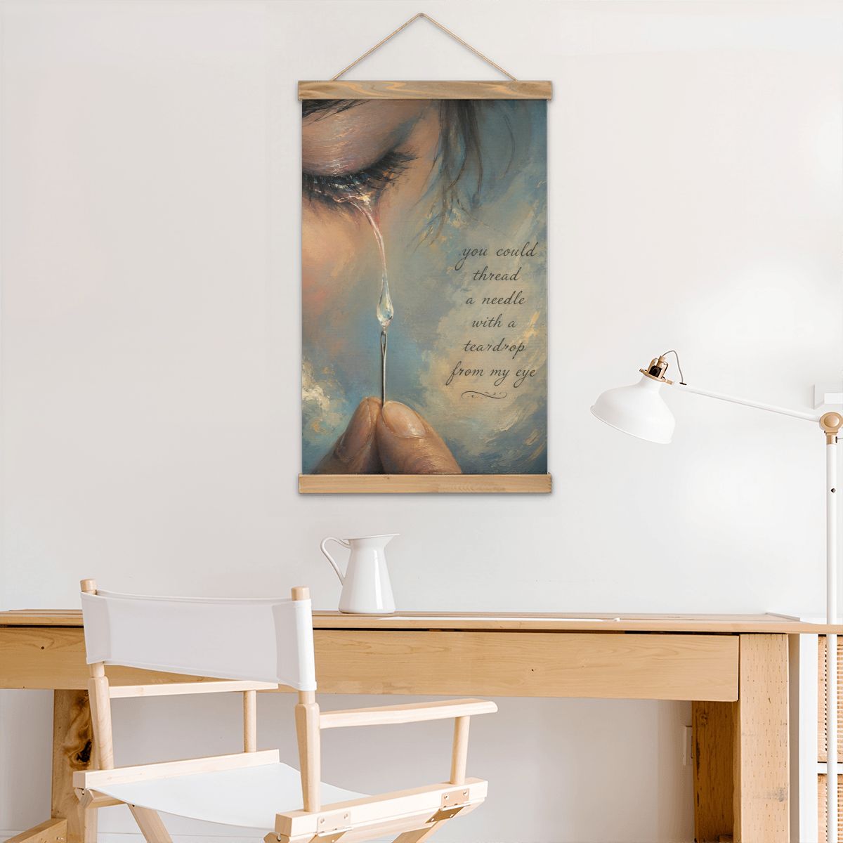 Linen Canvas Wall Art Teardrop