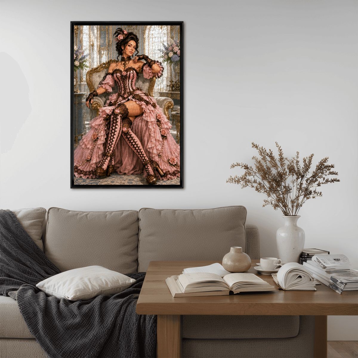 Wooden Jigsaw Puzzles 1000 pcs Steampunk Victorian Woman Pink and Brown