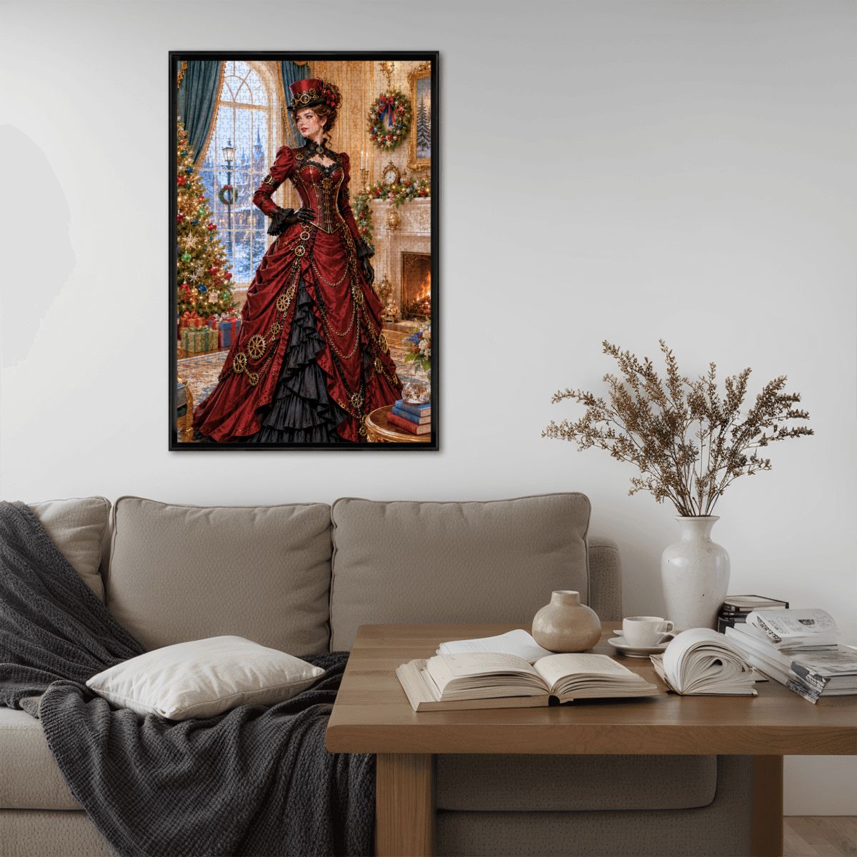Wooden Jigsaw Puzzles 1000 pcs Christmas Steampunk Victorian Woman