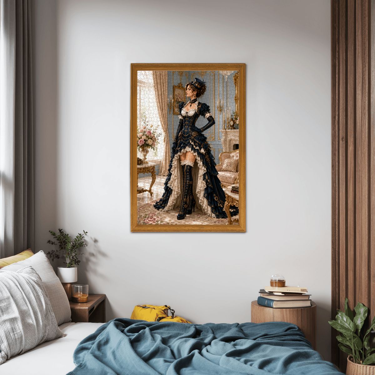 Wooden Jigsaw Puzzles 1000 pcs Steampunk Victorian Woman Black and White