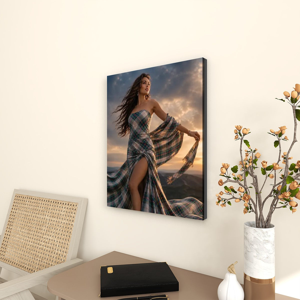 Canvas Prints Wall Art Clan Bruce Tartan in the Wind
