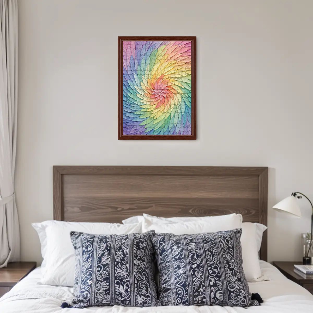 Wooden Jigsaw Puzzles 500 pcs Rainbow Spiral