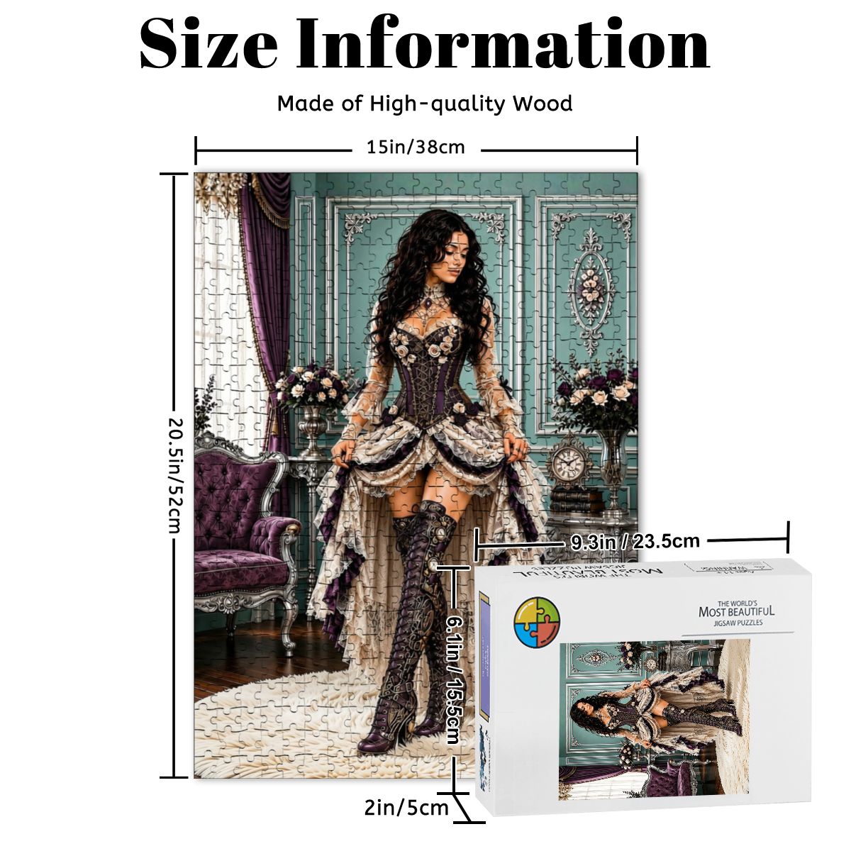 Wooden Jigsaw Puzzles 500 pcs Steampunk Woman