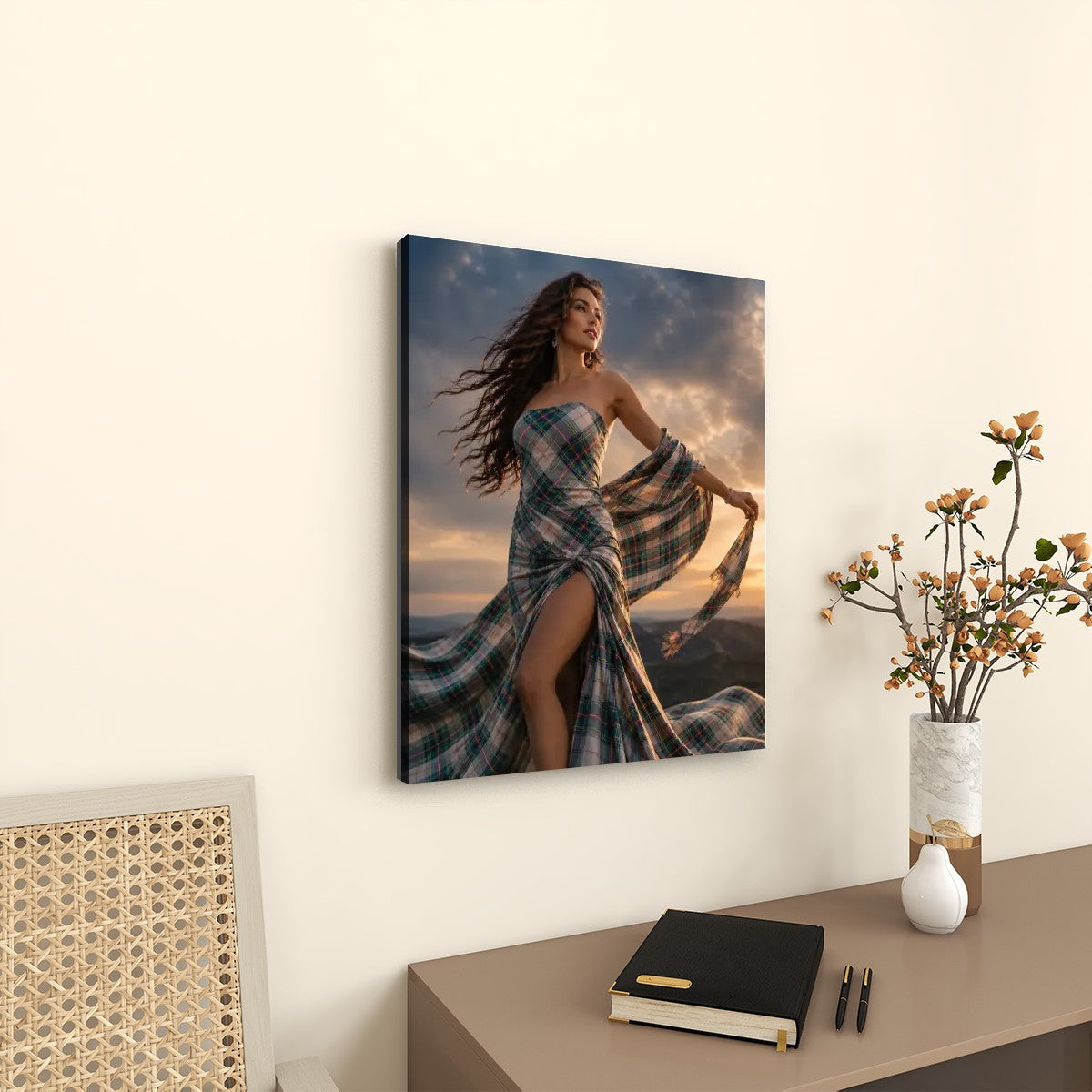 Canvas Prints Wall Art Clan Bruce Tartan in the Wind