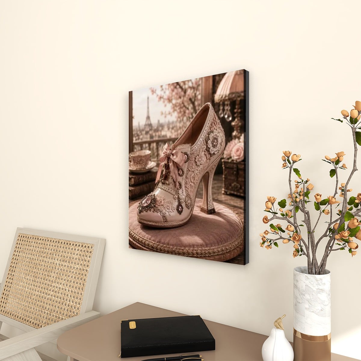 Canvas Prints Wall Art  Steampunk Heel Pale Pink