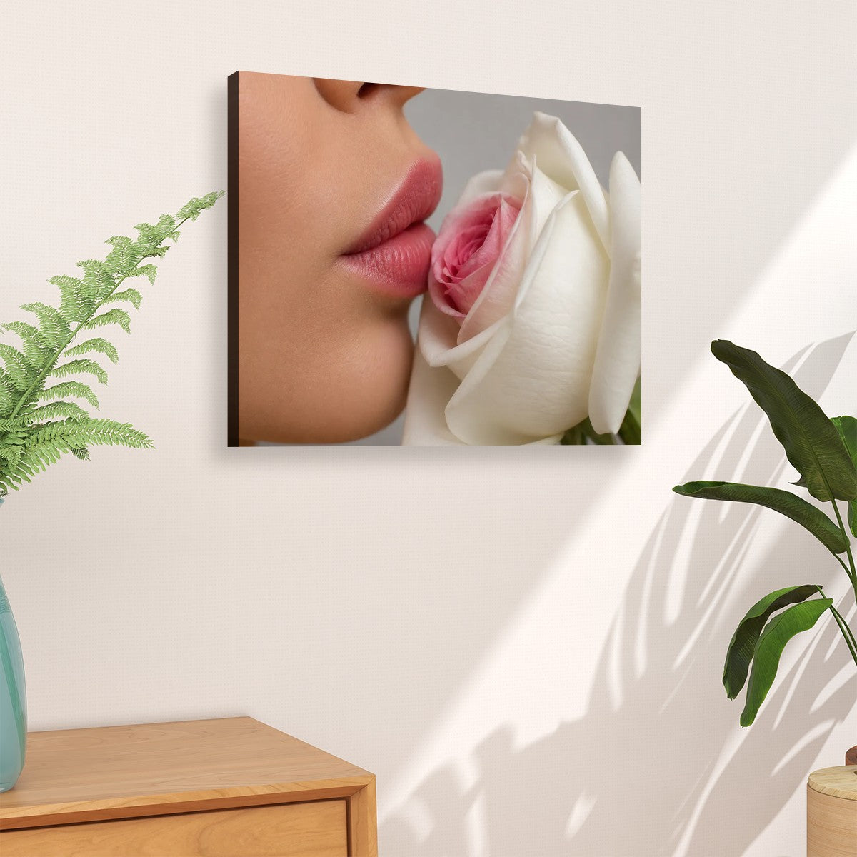 Canvas Prints Wall Art Kiss from a Rose