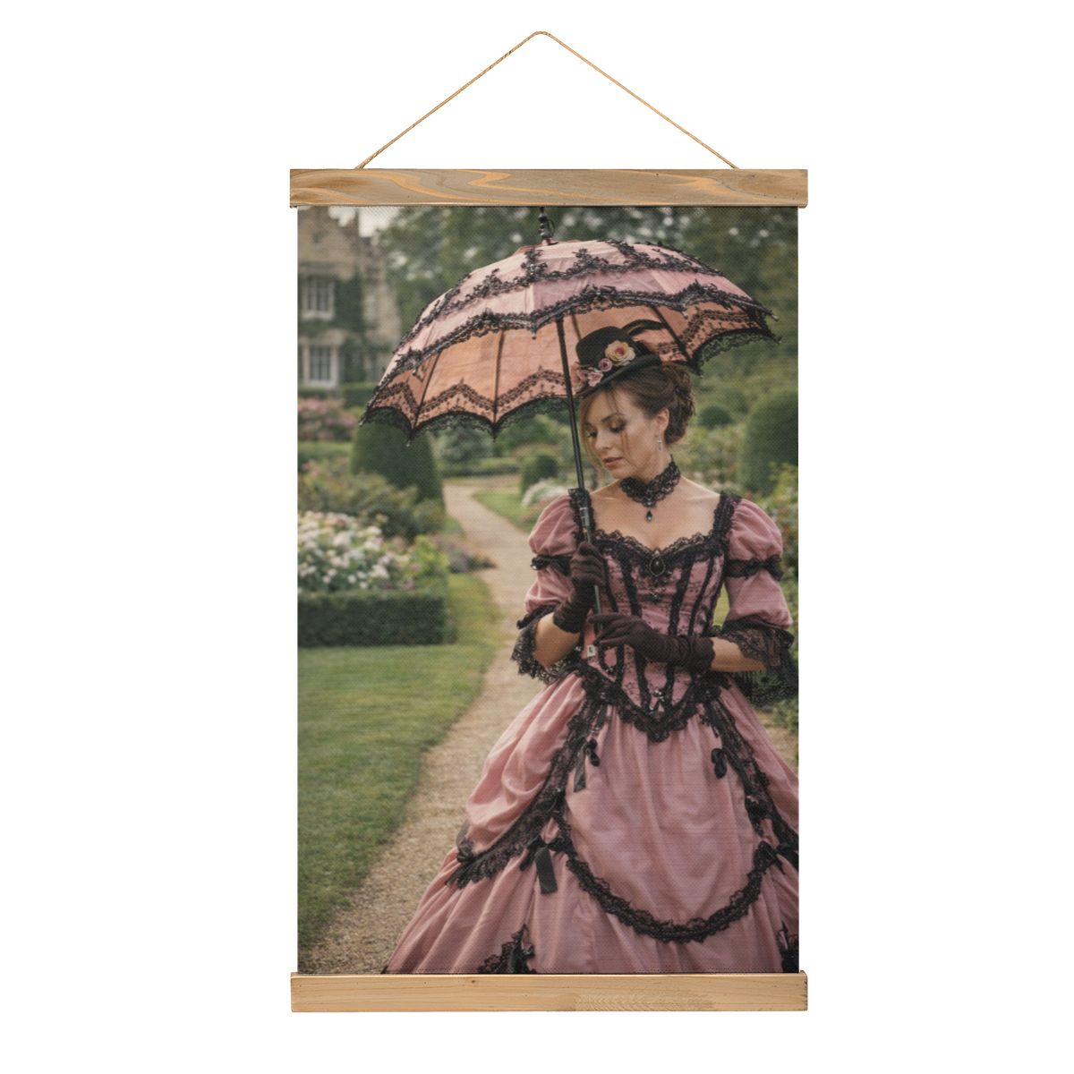 Linen Canvas Wall Art Victorian Walk in the Park